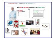 English Worksheet: USED TO vs TO BE USED TO