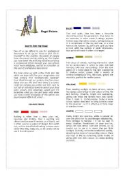 English Worksheet: Paints