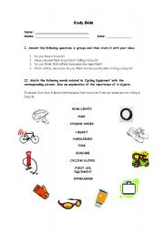 English worksheet: Cycling Safety activities