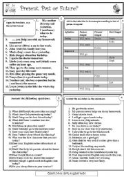 English Worksheet: Is it so SIMPLE when it comes to choosing between PAST, PRESENT or FUTURE