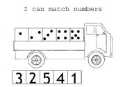 English Worksheet: Truck number match