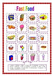 English Worksheet: Fast Food (06.04.09)