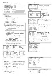English Worksheet: mixed exercises