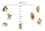 English Worksheet: Snow White and the Seven Dwarfs3-Supplement No5