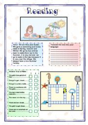 English Worksheet: Reading