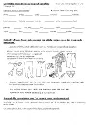 English Worksheet: Count Uncoun Nouns