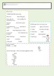 English Worksheet: some, any, much or many