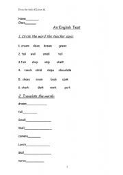 English Worksheet: a diagnostic test for beginners