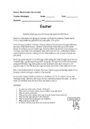 Easter Text comprehension