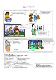 English Worksheet: reported speech exercises