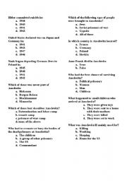 Holocaust Multiple Choice