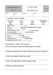 English Worksheet: SImple vocab