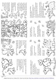 English Worksheet: Ghosty finds friends (A story mini book)