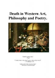 English Worksheet: Death in Art, Philosophy and Poetry.