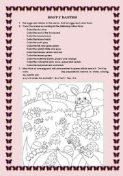 English Worksheet: HAPPY EASTER