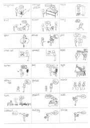 English Worksheet: English Verbs in Pictures - part12 out of 25 - 
