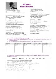 English Worksheet: My Way. Present Perfect. Frank Sinatra