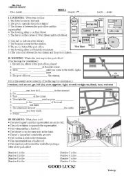 English Worksheet: Giving directions