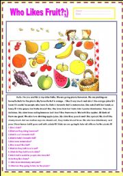 WHO LIKES FRUIT??? [FRUIT AND HATE/LOVE/DISLIKE]SIMPLE PRESENT TENSE