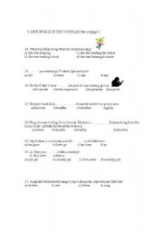 English Worksheet: 8th year SBS test part 2 (60 questions) whole year !!!