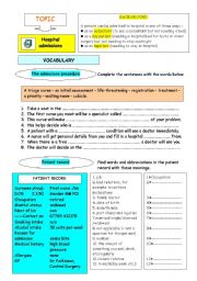 English Worksheet: Hospital admissions