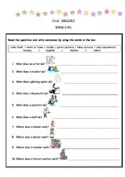 English worksheet: jobs