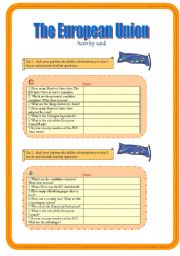 English Worksheet: The EU