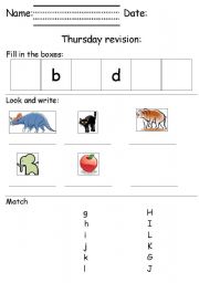 English worksheet: A-D exercises