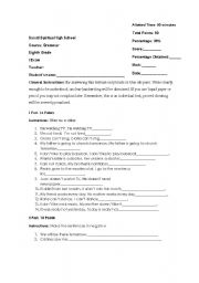 English Worksheet: Grammat Test