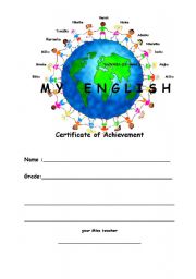 English Worksheet: My English 