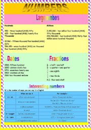 English Worksheet: numbers