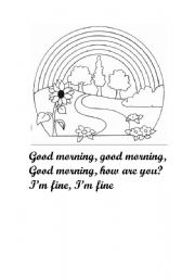 English Worksheet: Good morning song