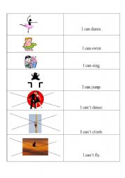 English worksheet: memory game