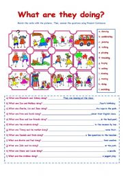 English Worksheet: PRESENT CONTINUOUS PART 2  INTERROGATIVE FORM