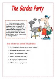 English Worksheet: the garden party
