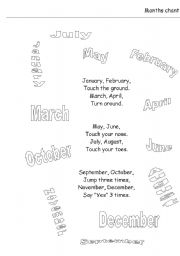 English Worksheet: Months Chant