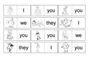 English Worksheet: Personal Pronous Domino