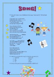 English Worksheet: READING + WRITING + LISTENING with Madonna (2/2)