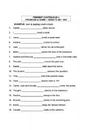 English Worksheet: Present Progressive