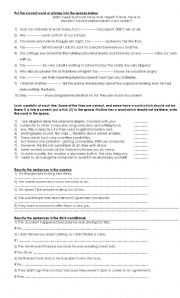 English Worksheet: Lets Revise