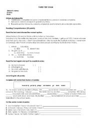 English worksheet: Starters exam
