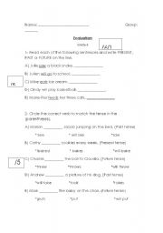 English Worksheet: Evaluation Present/Past/Future