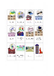 English worksheet: Places in town