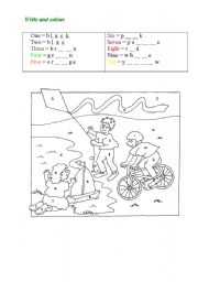 English Worksheet: Colour