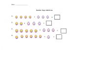 English Worksheet: Easter Egg Picture Addition