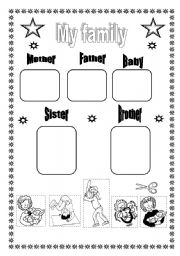 English Worksheet: My Nuclear Family