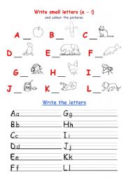 English Worksheet: Alphabet writing
