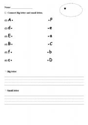 English worksheet: test for a-f
