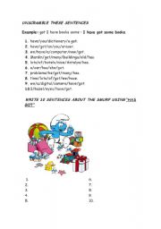 English worksheet: have got&has got