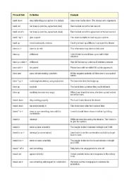 English Worksheet: Phrasal Verbs H